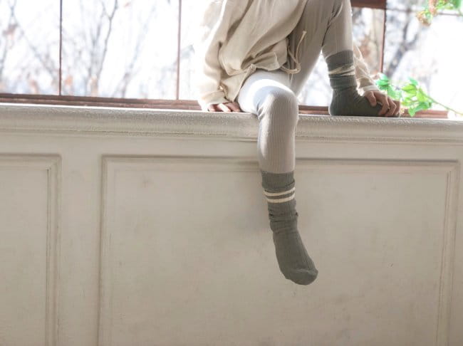 TEAMAND - Korean Children Fashion - #Kfashion4kids - 3 Stripes Rib Knee Socks - 7