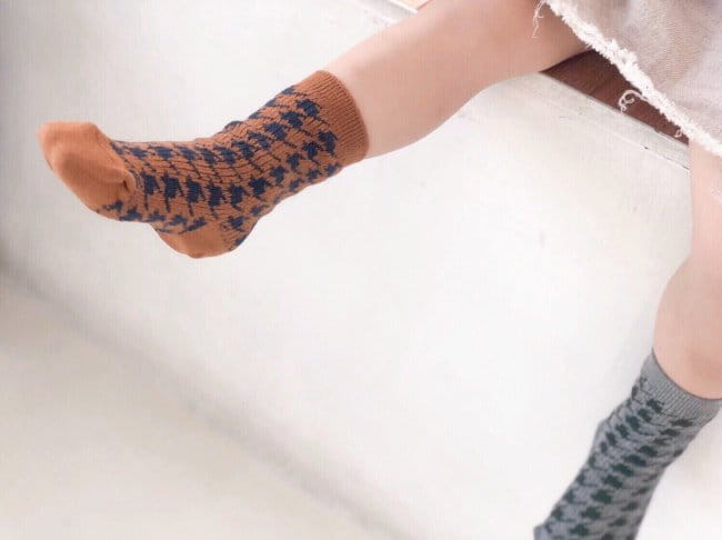 TEAMAND - Korean Children Fashion - #Kfashion4kids - Hound Tooth Check Socks [set of 3] - 4