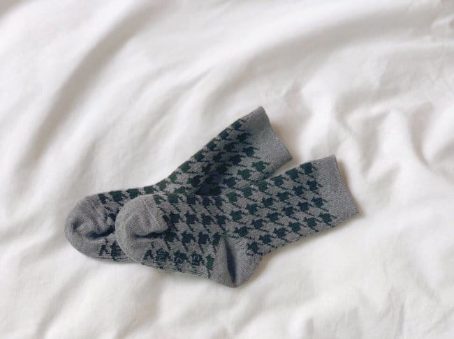TEAMAND - Korean Children Fashion - #Kfashion4kids - Hound Tooth Check Socks [set of 3] - 7