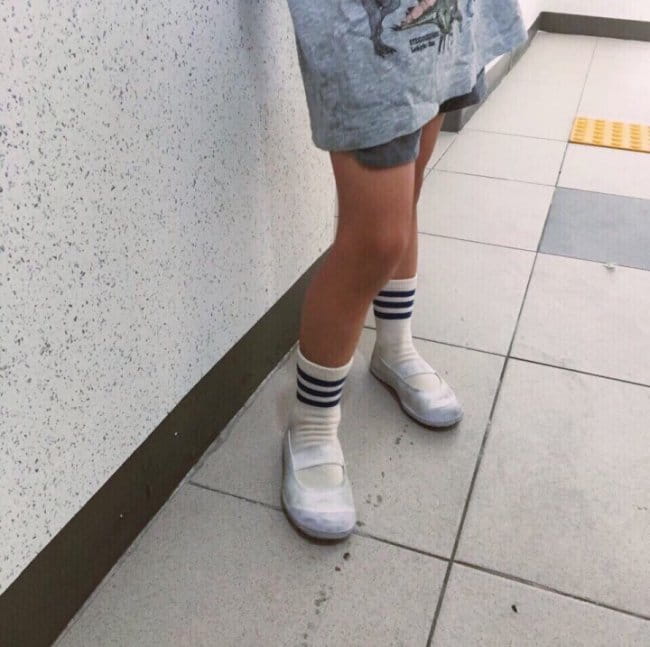 TEAMAND - Korean Children Fashion - #Kfashion4kids - Dark 3 Stripes Socks [set of 5]