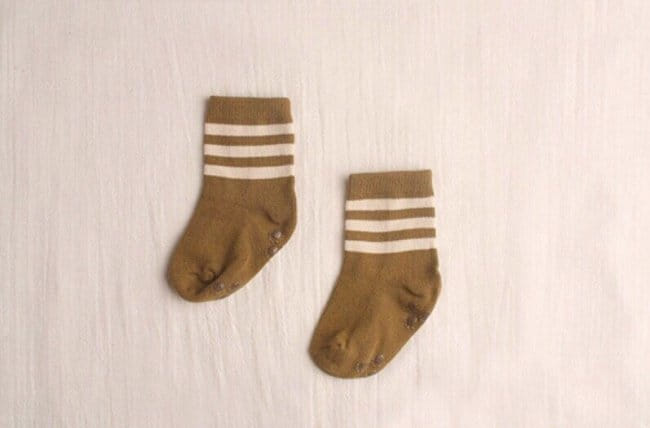 TEAMAND - Korean Children Fashion - #Kfashion4kids - Dark 3 Stripes Socks [set of 5] - 11