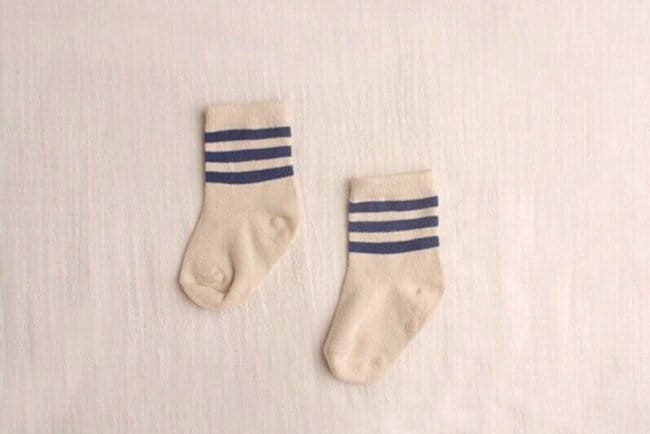 TEAMAND - Korean Children Fashion - #Kfashion4kids - Dark 3 Stripes Socks [set of 5] - 7