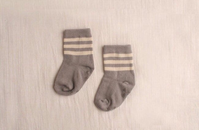 TEAMAND - Korean Children Fashion - #Kfashion4kids - Dark 3 Stripes Socks [set of 5] - 9