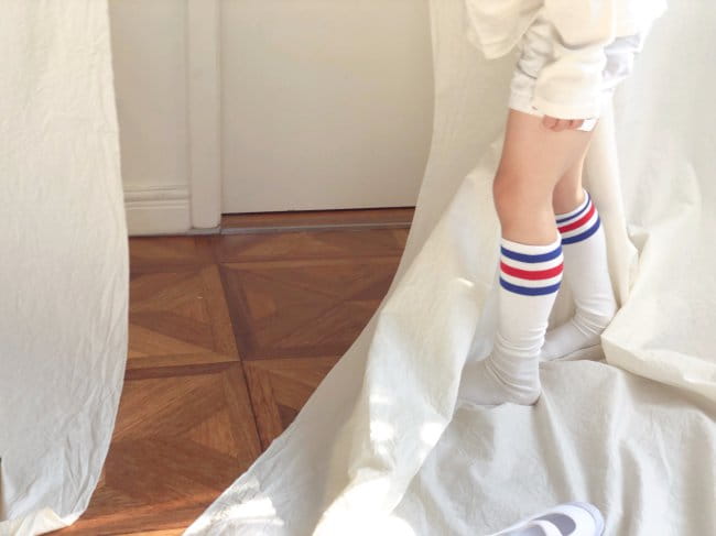 TEAMAND - Korean Children Fashion - #Kfashion4kids - 3 Stripes Knee Socks - 6