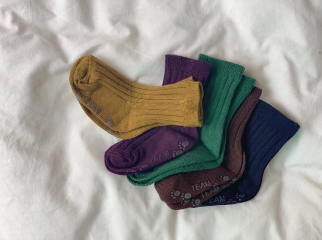 TEAMAND - Korean Children Fashion - #Kfashion4kids - Brownie Socks [set of 5]