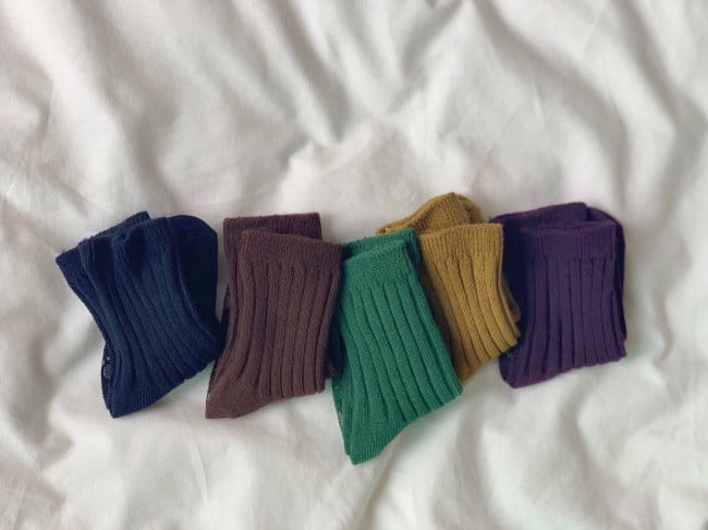 TEAMAND - Korean Children Fashion - #Kfashion4kids - Brownie Socks [set of 5] - 2