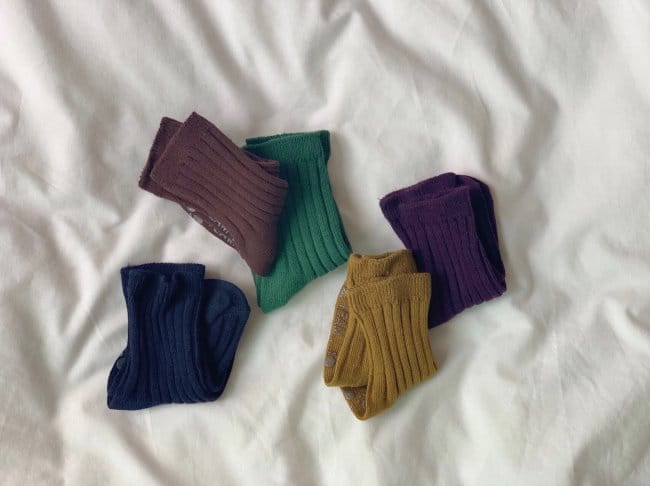 TEAMAND - Korean Children Fashion - #Kfashion4kids - Brownie Socks [set of 5] - 3