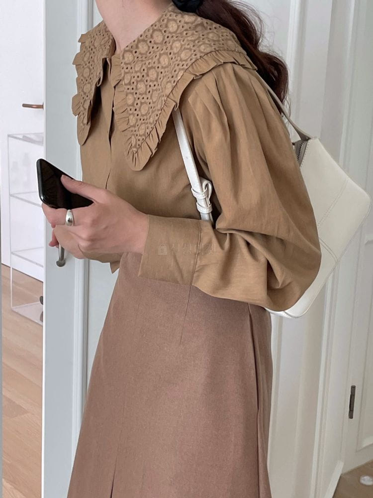 TERRACE - Korean Children Fashion - #Kfashion4kids - Collar Lace Blouse - 3