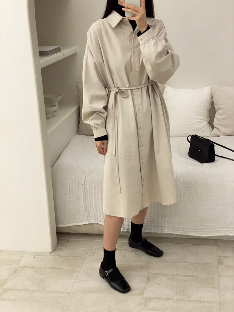 TERRACE - Korean Children Fashion - #Kfashion4kids - Collar String One-piece