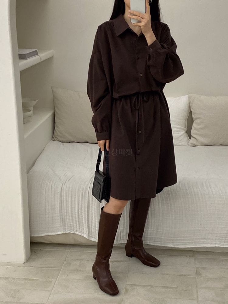 TERRACE - Korean Children Fashion - #Kfashion4kids - Collar Long One-piece