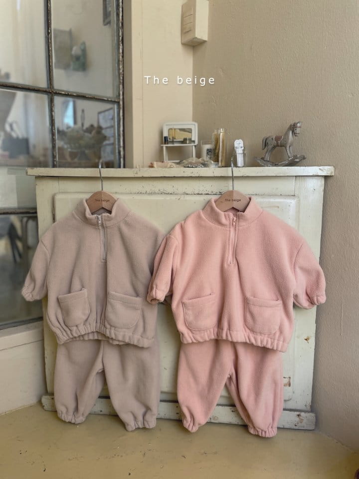 THE BEIGE - Korean Children Fashion - #Kfashion4kids - Fleece Top Bottom Set