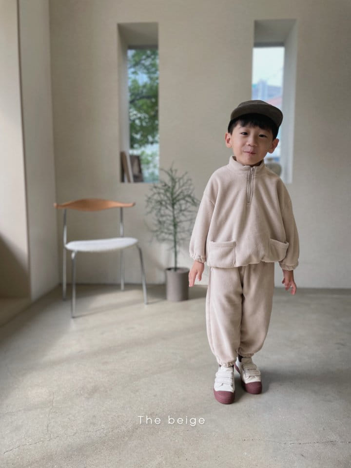 THE BEIGE - Korean Children Fashion - #Kfashion4kids - Fleece Top Bottom Set - 10