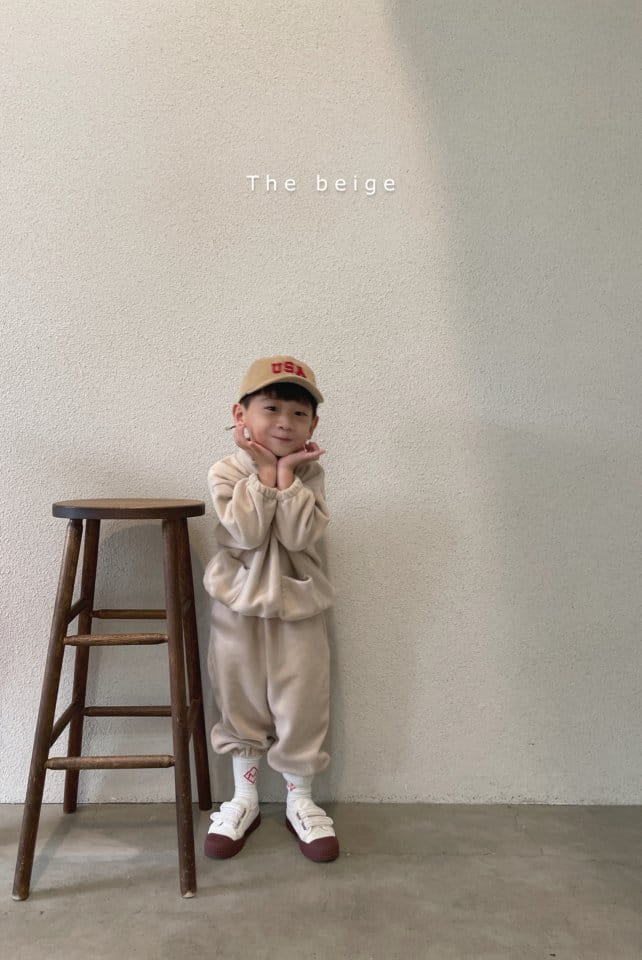THE BEIGE - Korean Children Fashion - #Kfashion4kids - Fleece Top Bottom Set - 12
