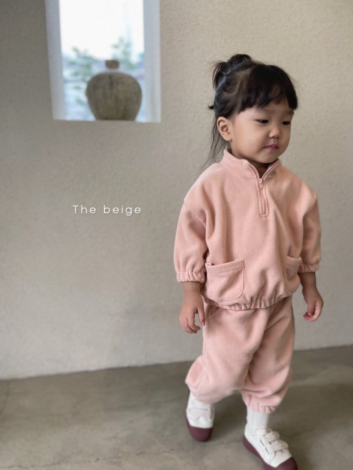 THE BEIGE - Korean Children Fashion - #Kfashion4kids - Fleece Top Bottom Set - 4