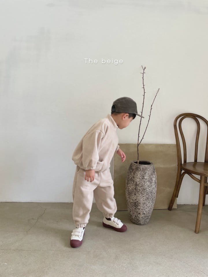 THE BEIGE - Korean Children Fashion - #Kfashion4kids - Fleece Top Bottom Set - 7