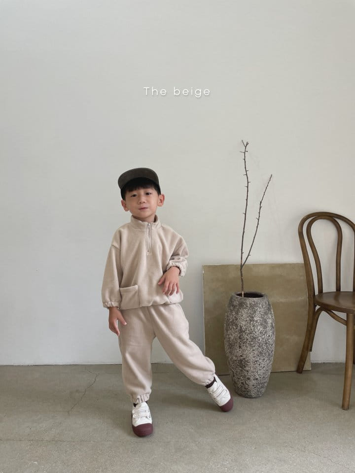 THE BEIGE - Korean Children Fashion - #Kfashion4kids - Fleece Top Bottom Set - 8