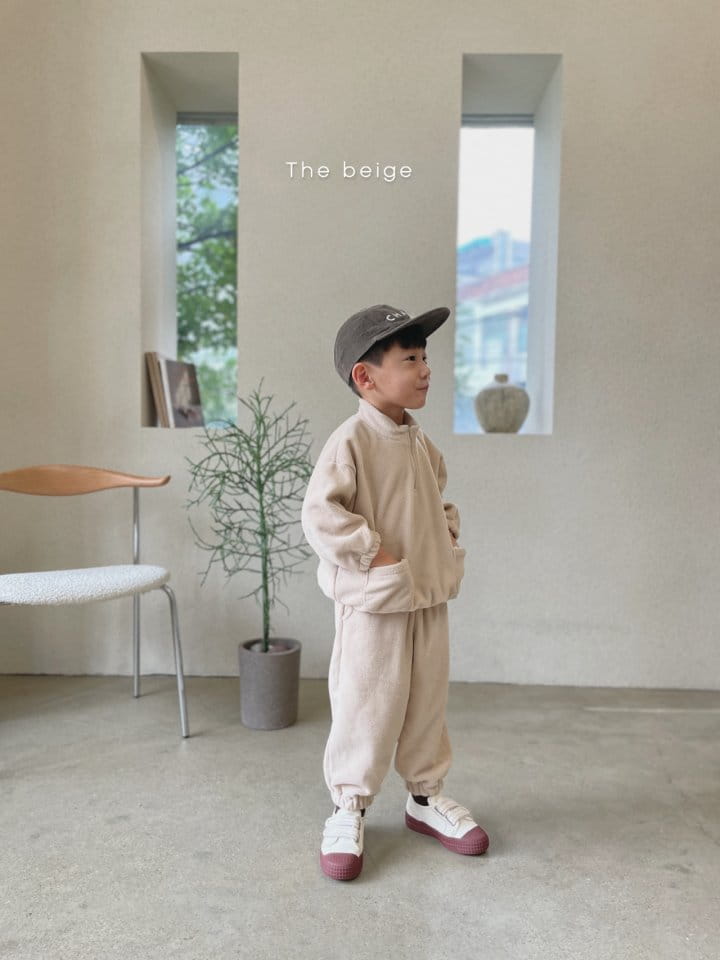 THE BEIGE - Korean Children Fashion - #Kfashion4kids - Fleece Top Bottom Set - 9