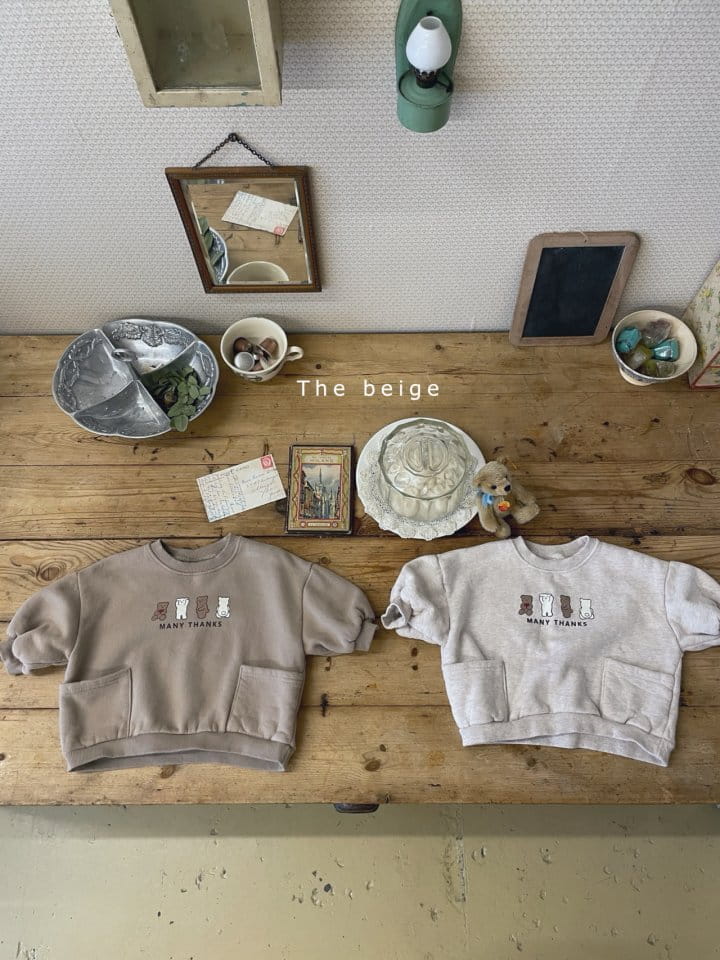 THE BEIGE - Korean Children Fashion - #Kfashion4kids - Bear Pocket Sweatshirt