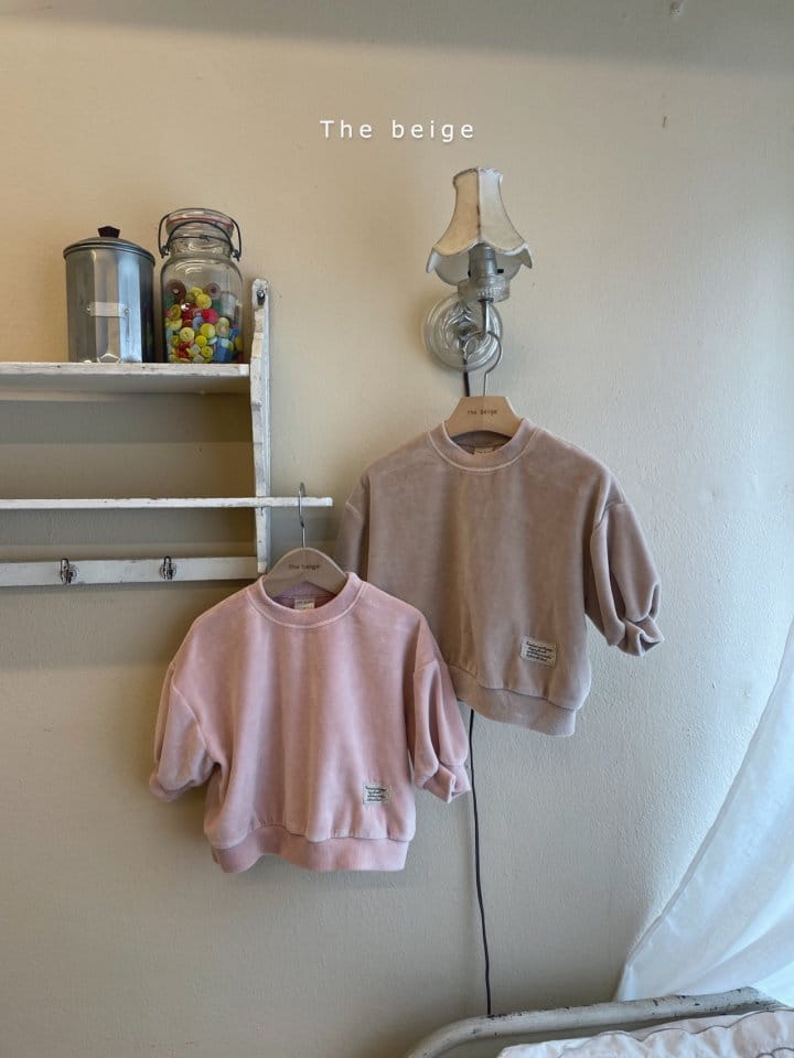 THE BEIGE - Korean Children Fashion - #Kfashion4kids - Velvet Label Sweatshirt