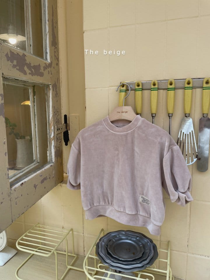 THE BEIGE - Korean Children Fashion - #Kfashion4kids - Velvet Label Sweatshirt - 4