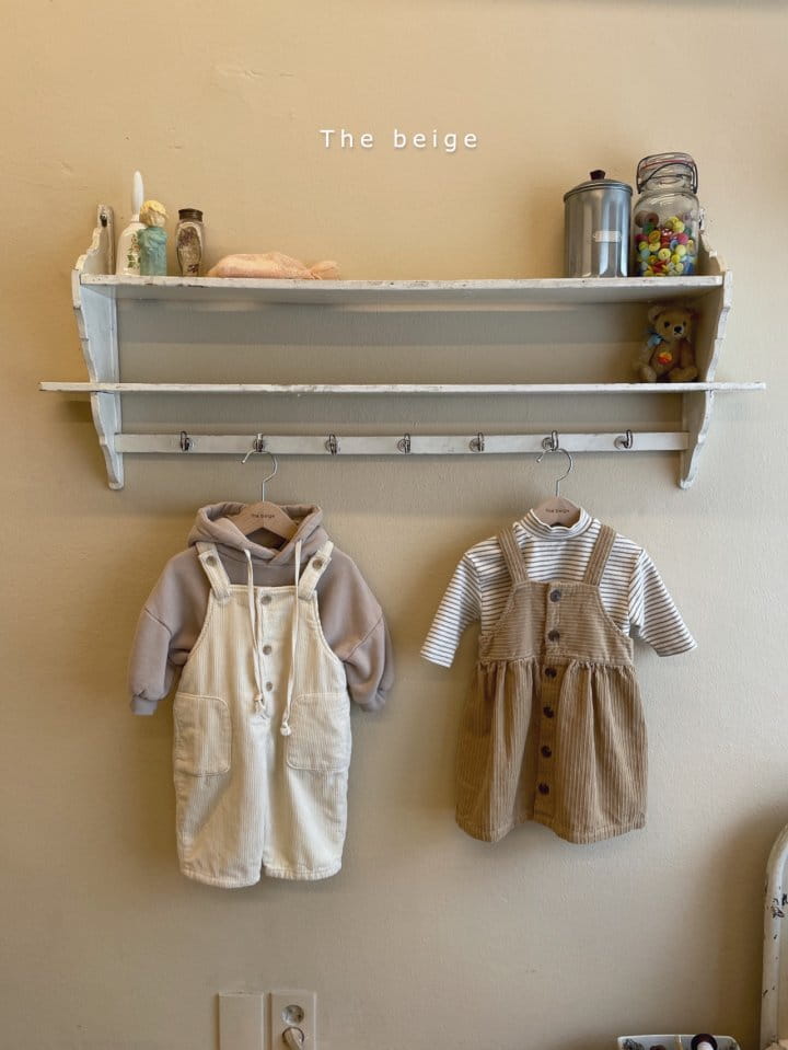 THE BEIGE - Korean Children Fashion - #Kfashion4kids - Open Dungarees One-piece - 6