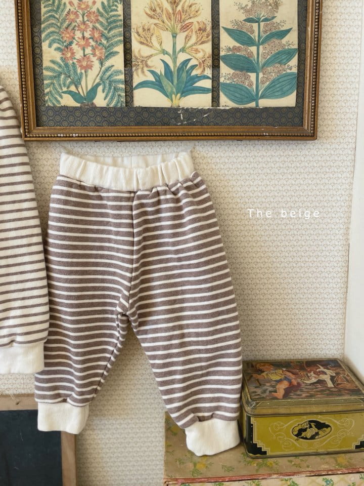 THE BEIGE - Korean Children Fashion - #Kfashion4kids - Fleece Stripes Pants - 3