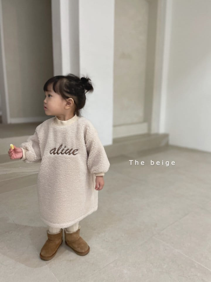 THE BEIGE - Korean Children Fashion - #Kfashion4kids - Fleece One-piece - 6