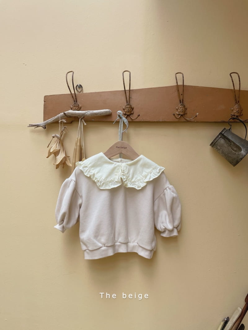 THE BEIGE - Korean Children Fashion - #Kfashion4kids - Frill Collar Sweatshirt