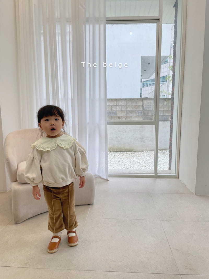 THE BEIGE - Korean Children Fashion - #Kfashion4kids - Frill Collar Sweatshirt - 6