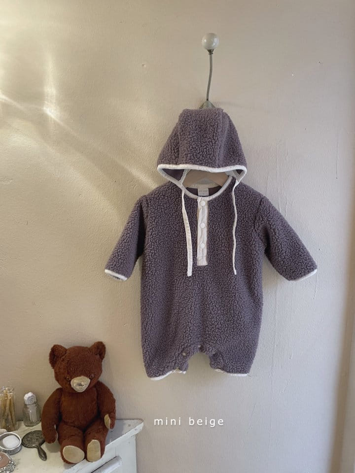 THE BEIGE - Korean Children Fashion - #Kfashion4kids - Bebe Boa Bodysuit with Bonnet