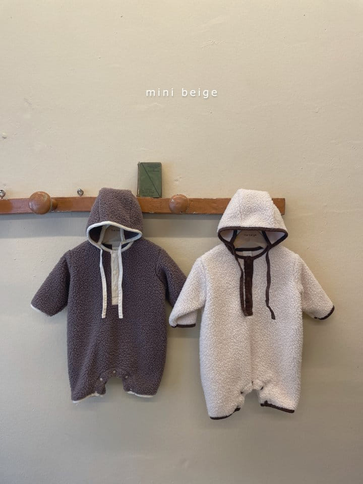 THE BEIGE - Korean Children Fashion - #Kfashion4kids - Bebe Boa Bodysuit with Bonnet - 2