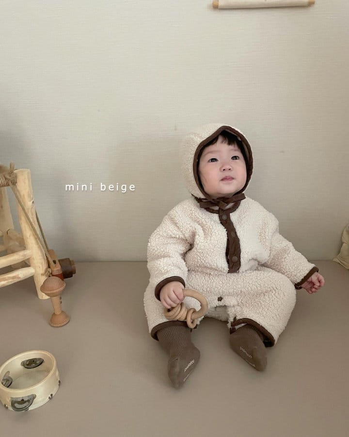 THE BEIGE - Korean Children Fashion - #Kfashion4kids - Bebe Boa Bodysuit with Bonnet - 4