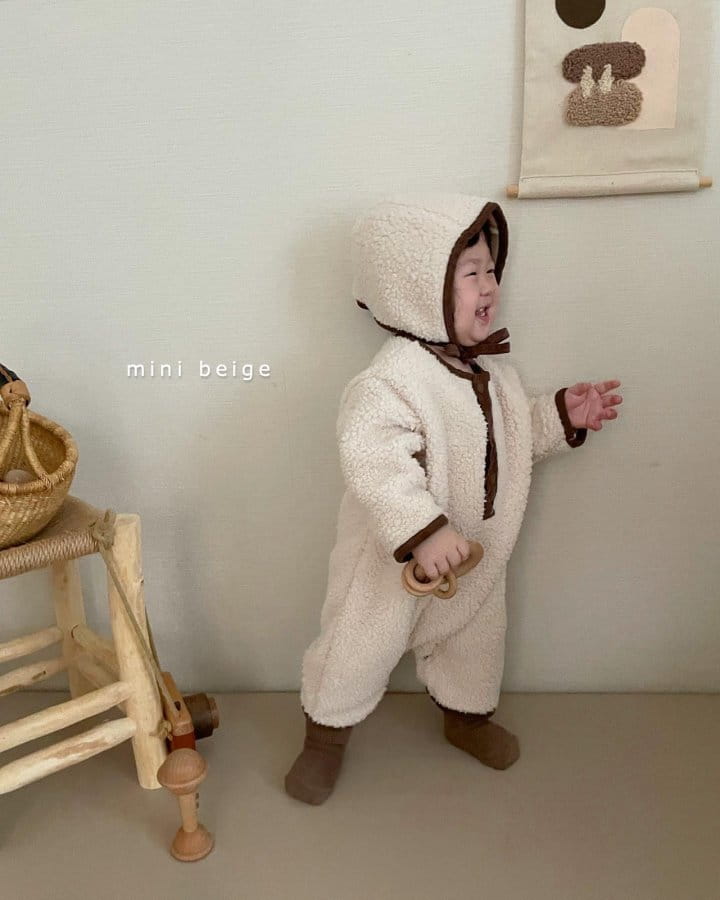 THE BEIGE - Korean Children Fashion - #Kfashion4kids - Bebe Boa Bodysuit with Bonnet - 6
