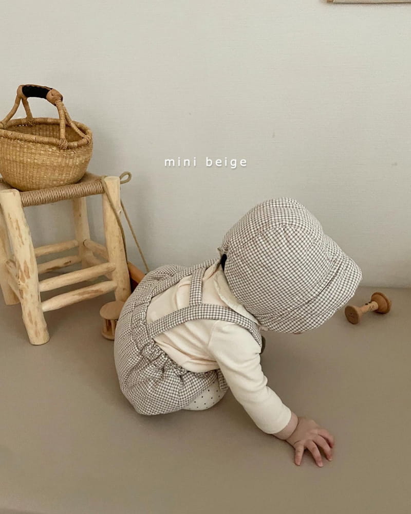 THE BEIGE - Korean Children Fashion - #Kfashion4kids - Check Bonding Bloomer with Bonnet - 10