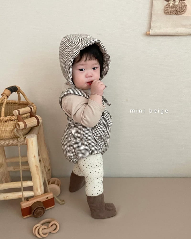 THE BEIGE - Korean Children Fashion - #Kfashion4kids - Check Bonding Bloomer with Bonnet - 11