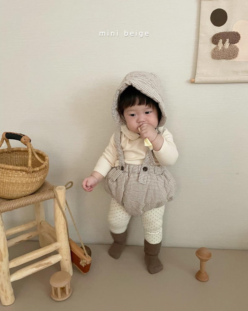 THE BEIGE - Korean Children Fashion - #Kfashion4kids - Check Bonding Bloomer with Bonnet - 8