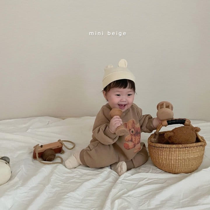 THE BEIGE - Korean Children Fashion - #Kfashion4kids - Bear Fleece Bodysuit - 10