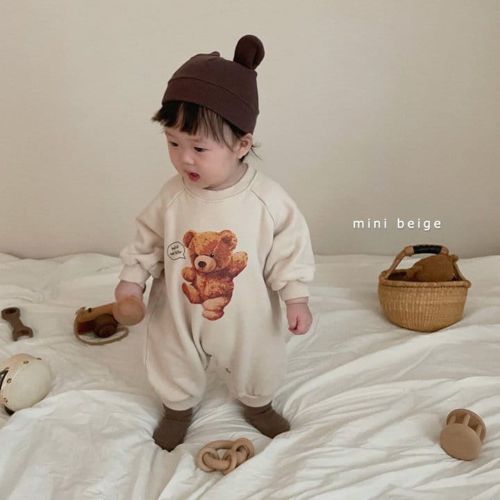THE BEIGE - Korean Children Fashion - #Kfashion4kids - Bear Fleece Bodysuit - 5