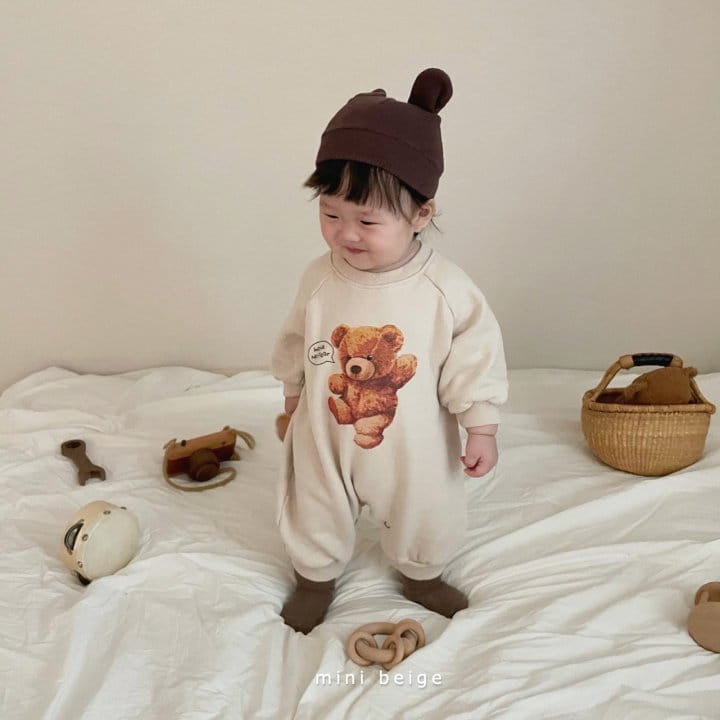 THE BEIGE - Korean Children Fashion - #Kfashion4kids - Bear Fleece Bodysuit - 7