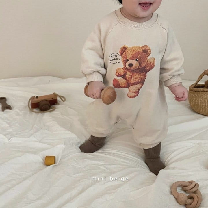 THE BEIGE - Korean Children Fashion - #Kfashion4kids - Bear Fleece Bodysuit - 8