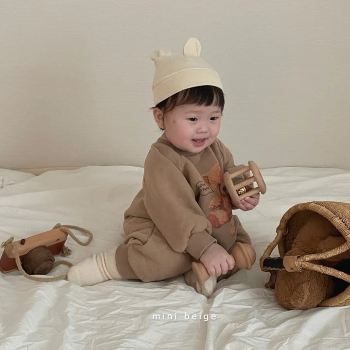 THE BEIGE - Korean Children Fashion - #Kfashion4kids - Bear Fleece Bodysuit - 9