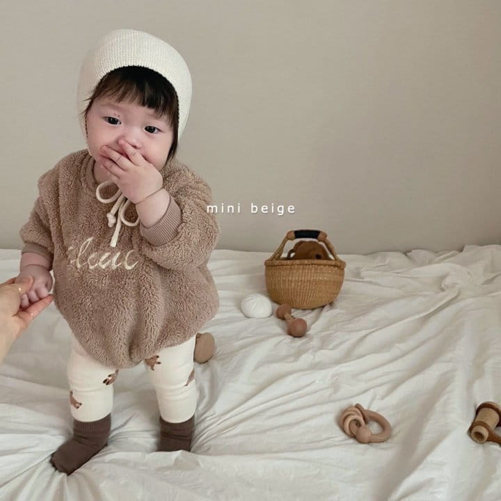 THE BEIGE - Korean Children Fashion - #Kfashion4kids - Fleece Embroidery Bodysut - 10