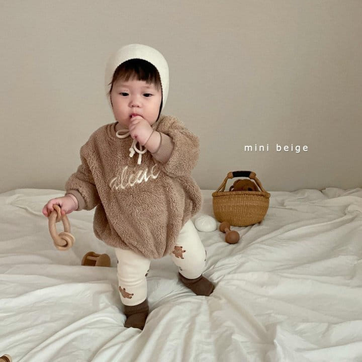 THE BEIGE - Korean Children Fashion - #Kfashion4kids - Fleece Embroidery Bodysut - 11