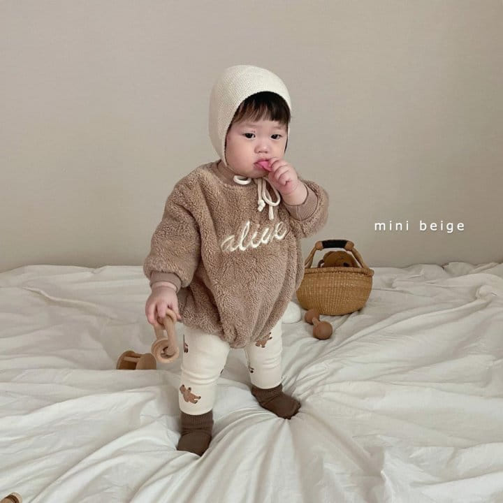THE BEIGE - Korean Children Fashion - #Kfashion4kids - Fleece Embroidery Bodysut - 12