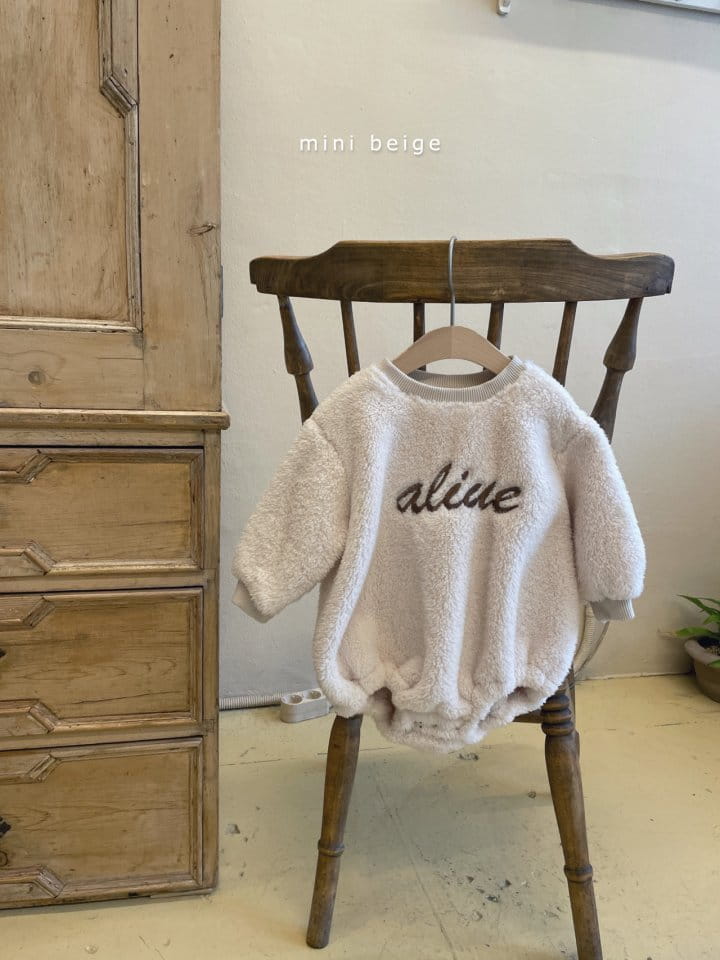 THE BEIGE - Korean Children Fashion - #Kfashion4kids - Fleece Embroidery Bodysut - 2