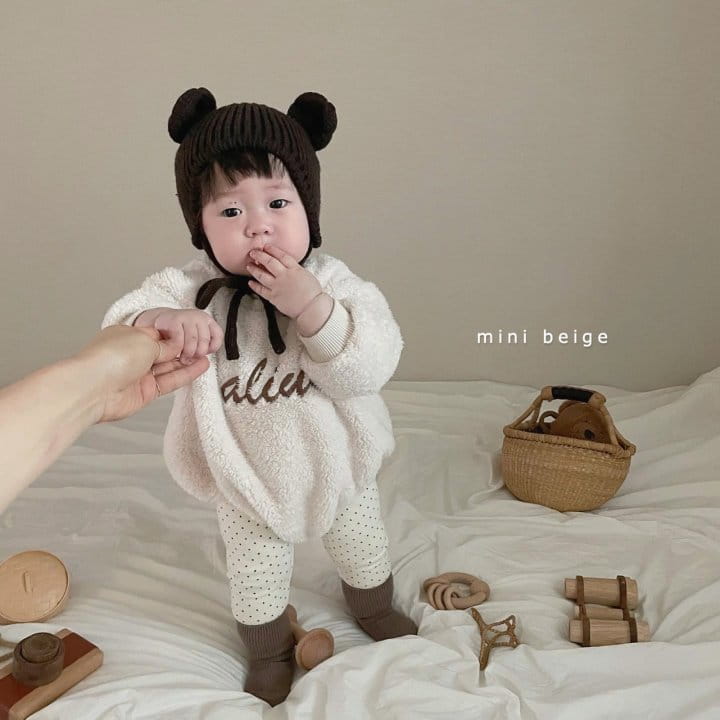 THE BEIGE - Korean Children Fashion - #Kfashion4kids - Fleece Embroidery Bodysut - 3