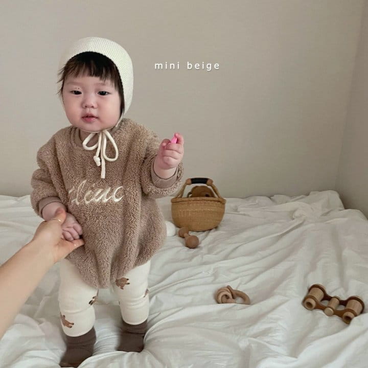 THE BEIGE - Korean Children Fashion - #Kfashion4kids - Fleece Embroidery Bodysut - 9
