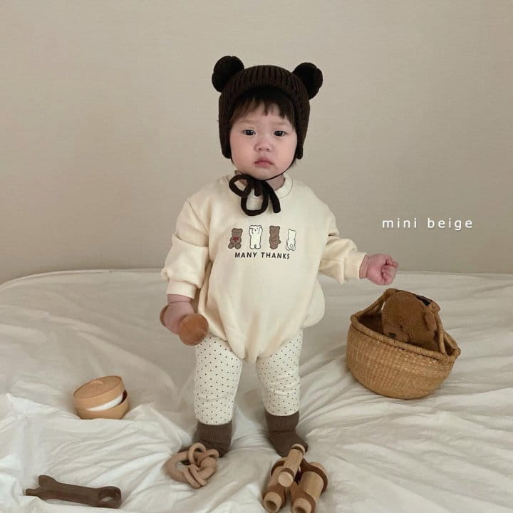 THE BEIGE - Korean Children Fashion - #Kfashion4kids - Four Bears Bodysuit - 4