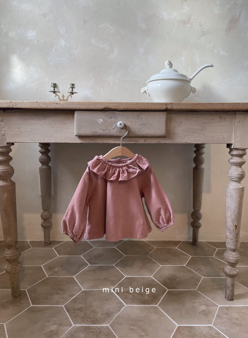 THE BEIGE - Korean Children Fashion - #Kfashion4kids - Rib Frill Blouse - 3