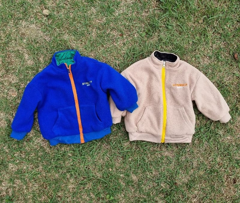 THE GREY - Korean Children Fashion - #Kfashion4kids - Fleece Reversible Windbreaker Jumper - 11